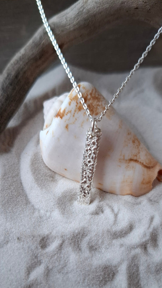 Handmade Sterling Silver Textured Pendant