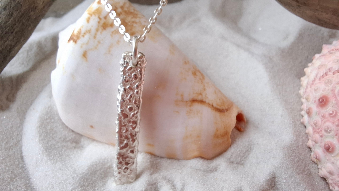 Handmade Sterling Silver Textured Pendant