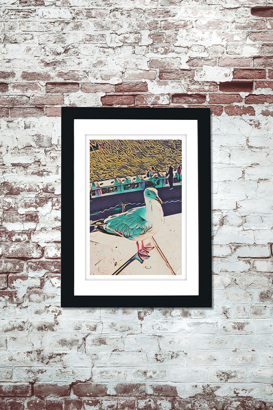 Watching & Waiting - Seagull Print